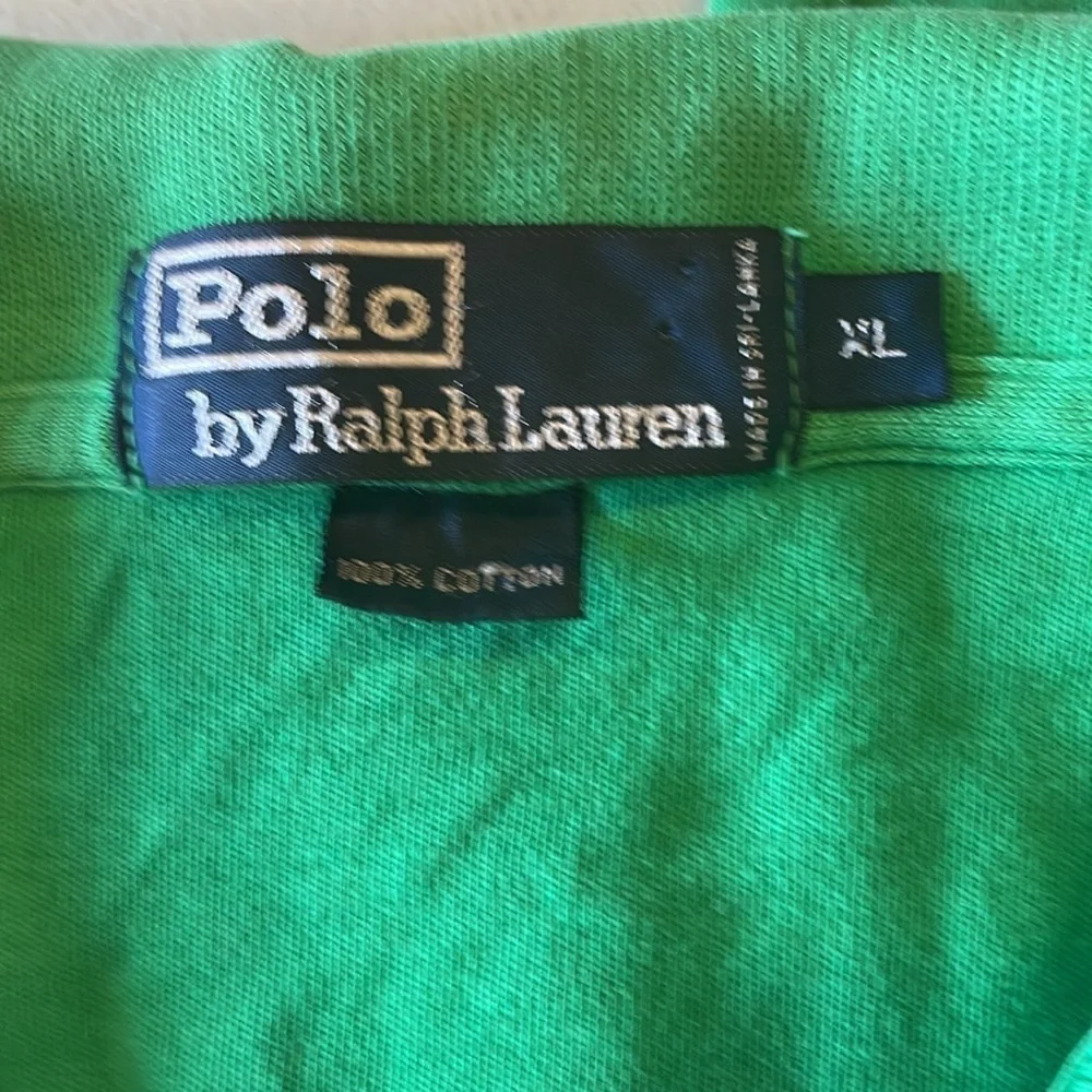 Polo Ralph Lauren Mens XL Green 100% Cotton Golf Polo Shirt